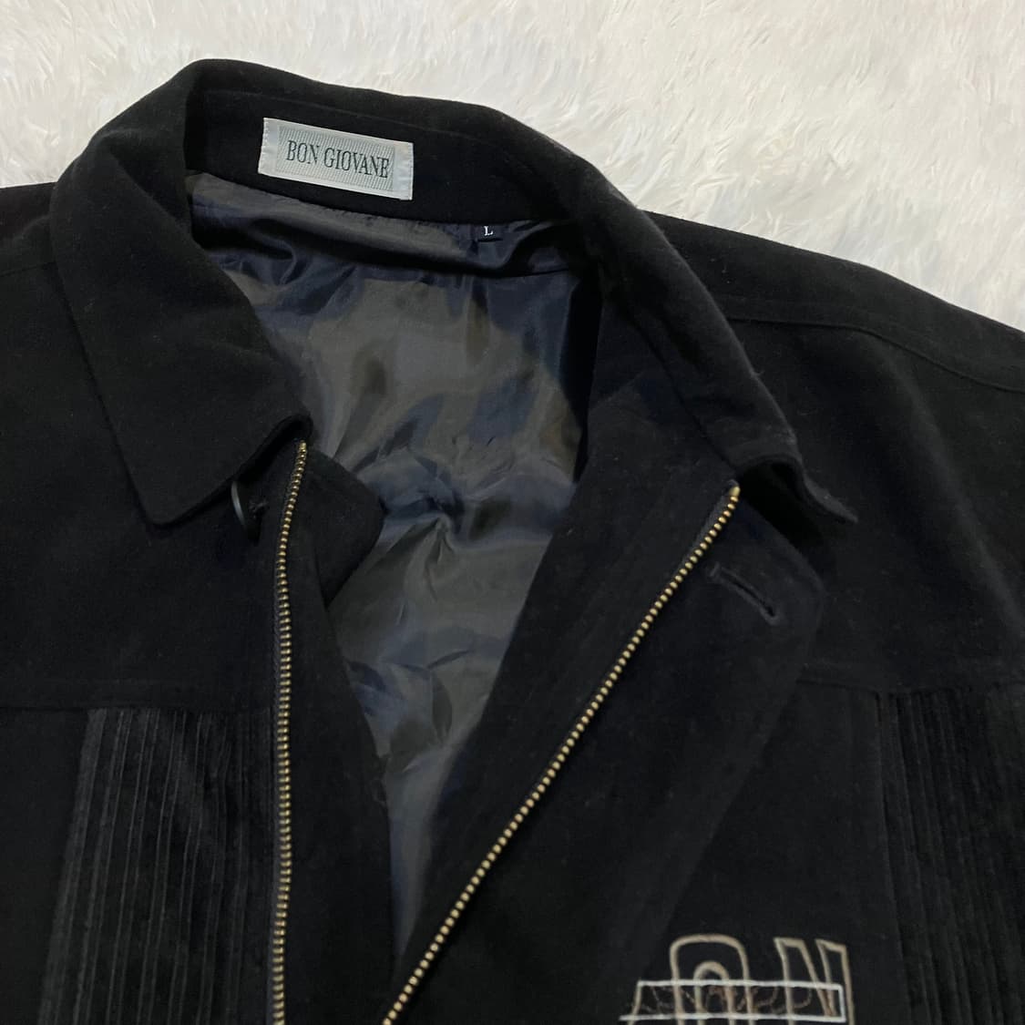 빈티지 블랙 벨벳 블루종 844 y2k 스트릿 모리 갸루 일본빈티지 상품이미지9