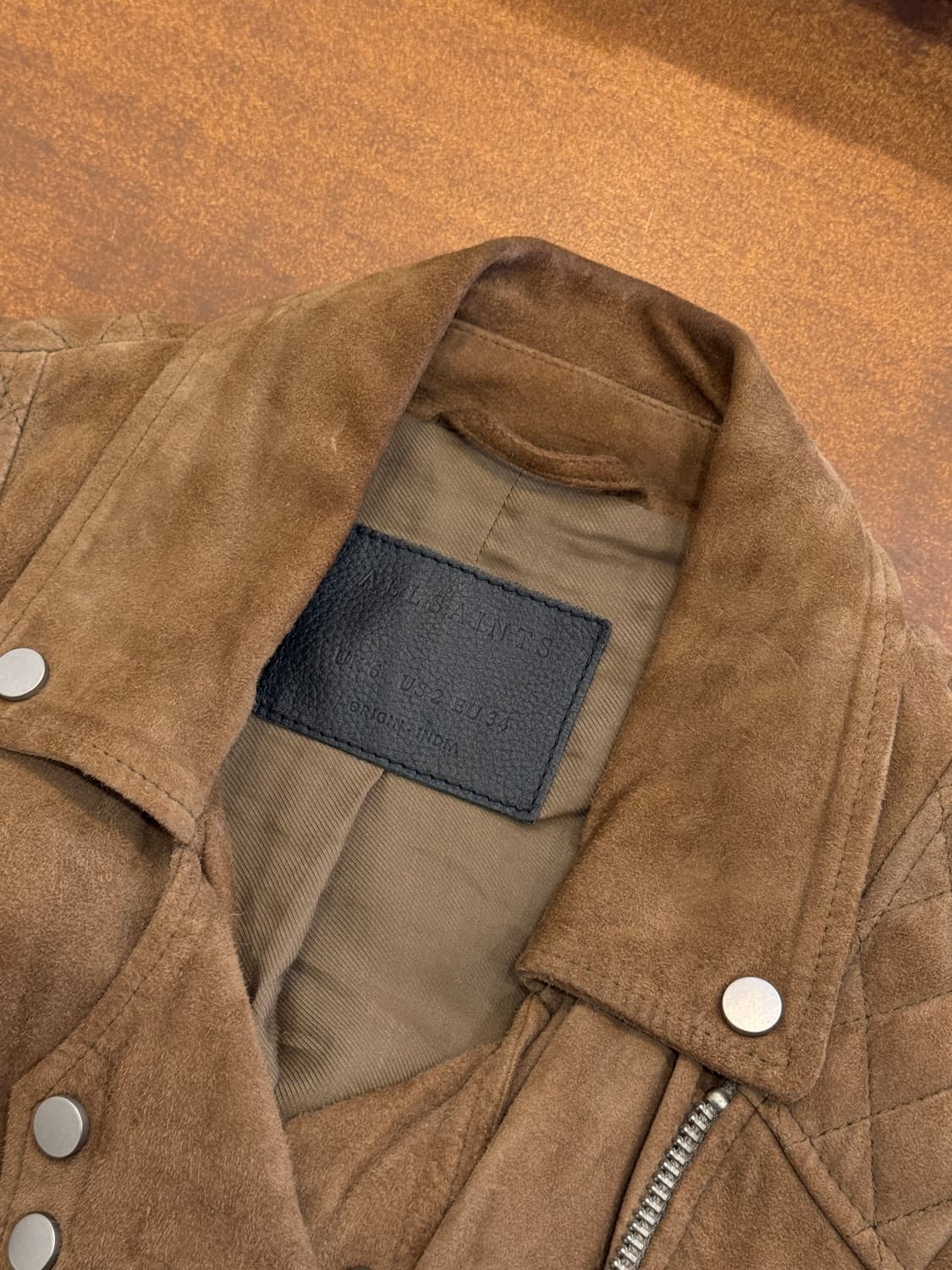 올세인츠 스웨이드 라이더 자켓(O48) 상품이미지9