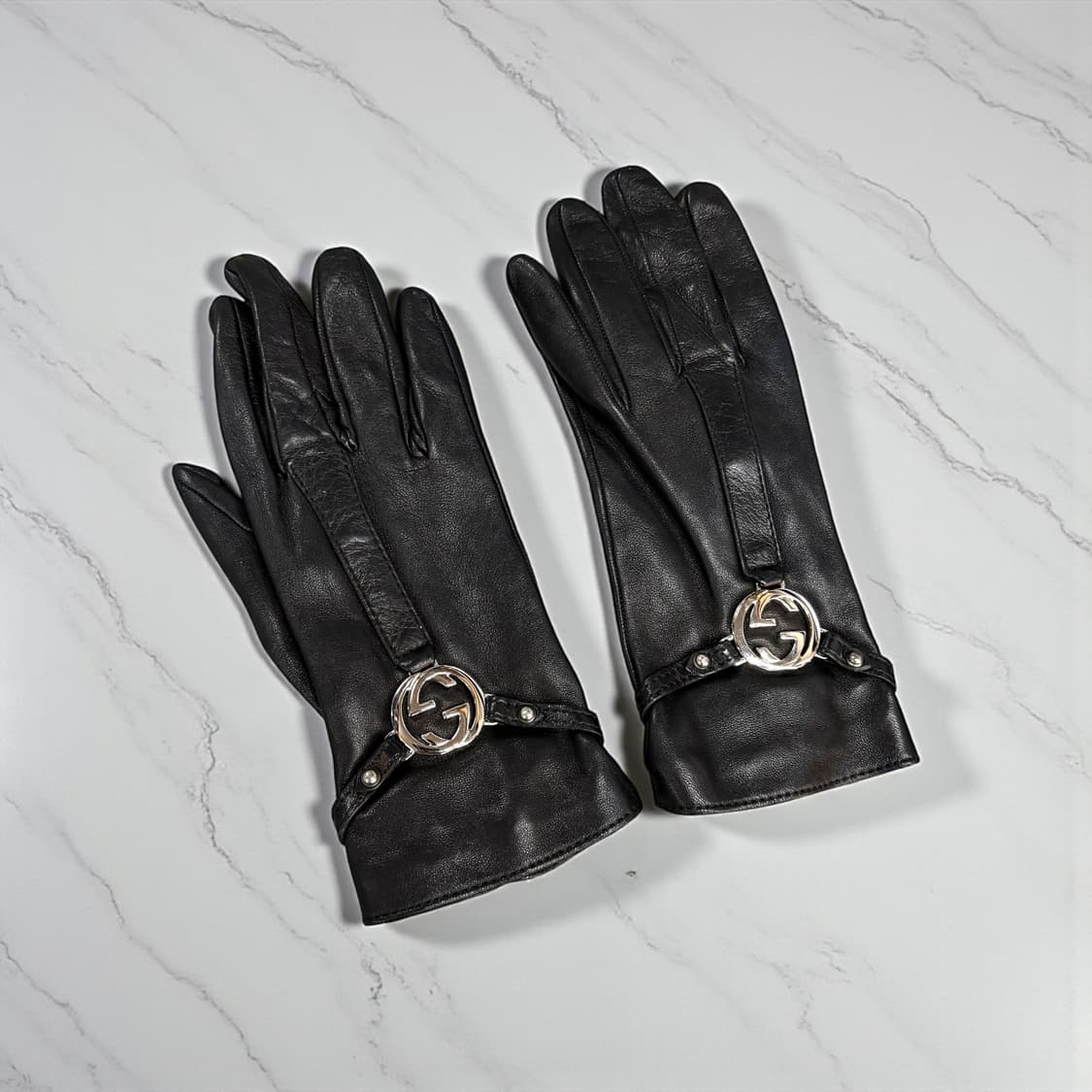 구찌 03AW 램스킨 메탈로고 장갑 글러브 상품이미지3