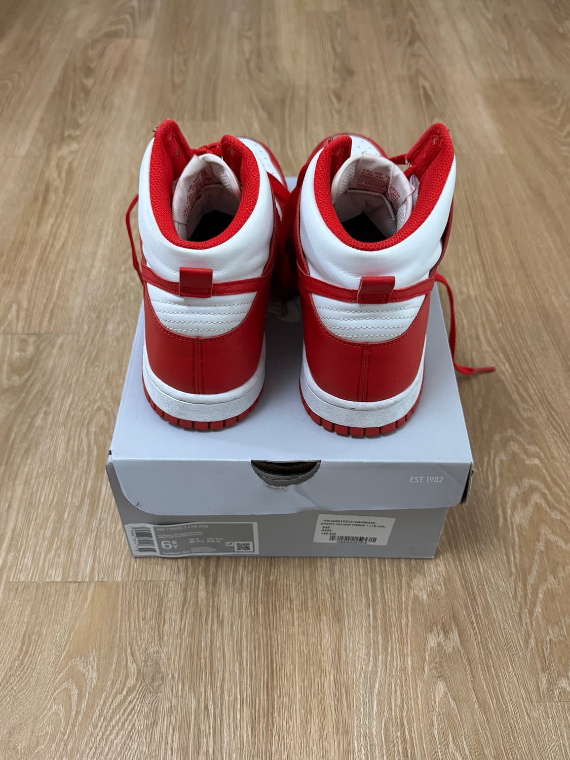 나이키 덩크 하이 챔피언쉽 레드/화이트 250 상품이미지7