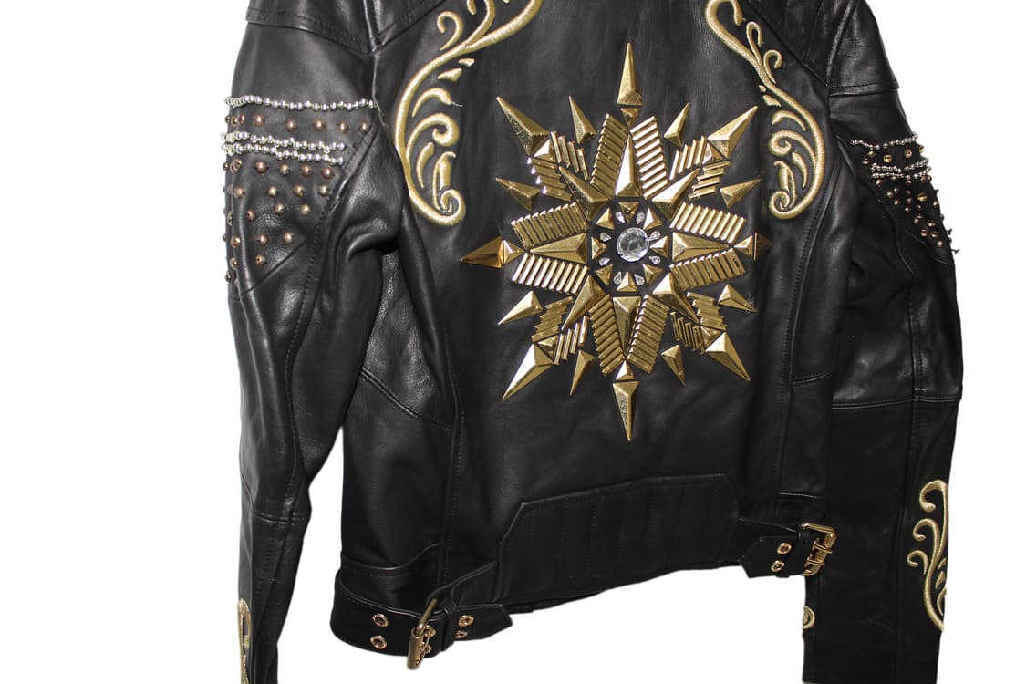 Juicy Couture 쥬시꾸뛰르 스터드 램스킨 레더 바이커자켓 상품이미지8