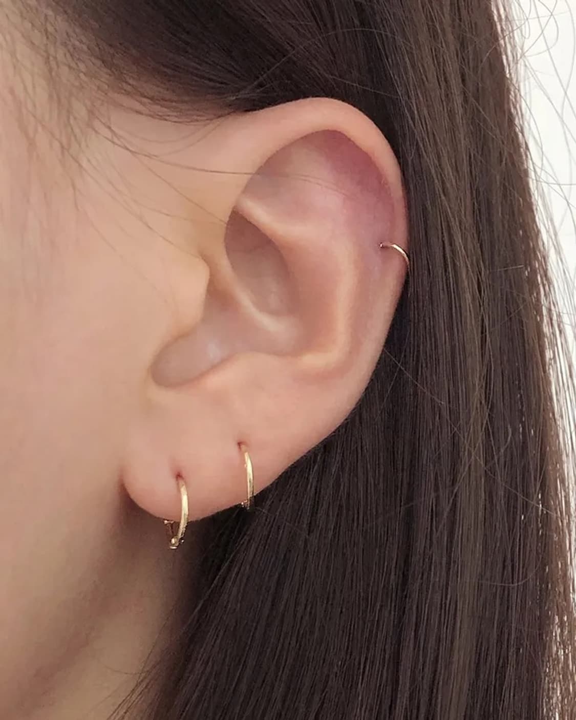 10k 로즈골드 원터치 귀걸이 피어싱 (새제품) 상품이미지1