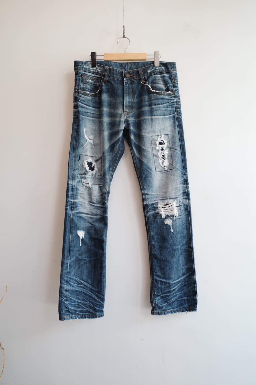 Japan brand 데미지 데님팬츠 (34인치) 상품이미지1