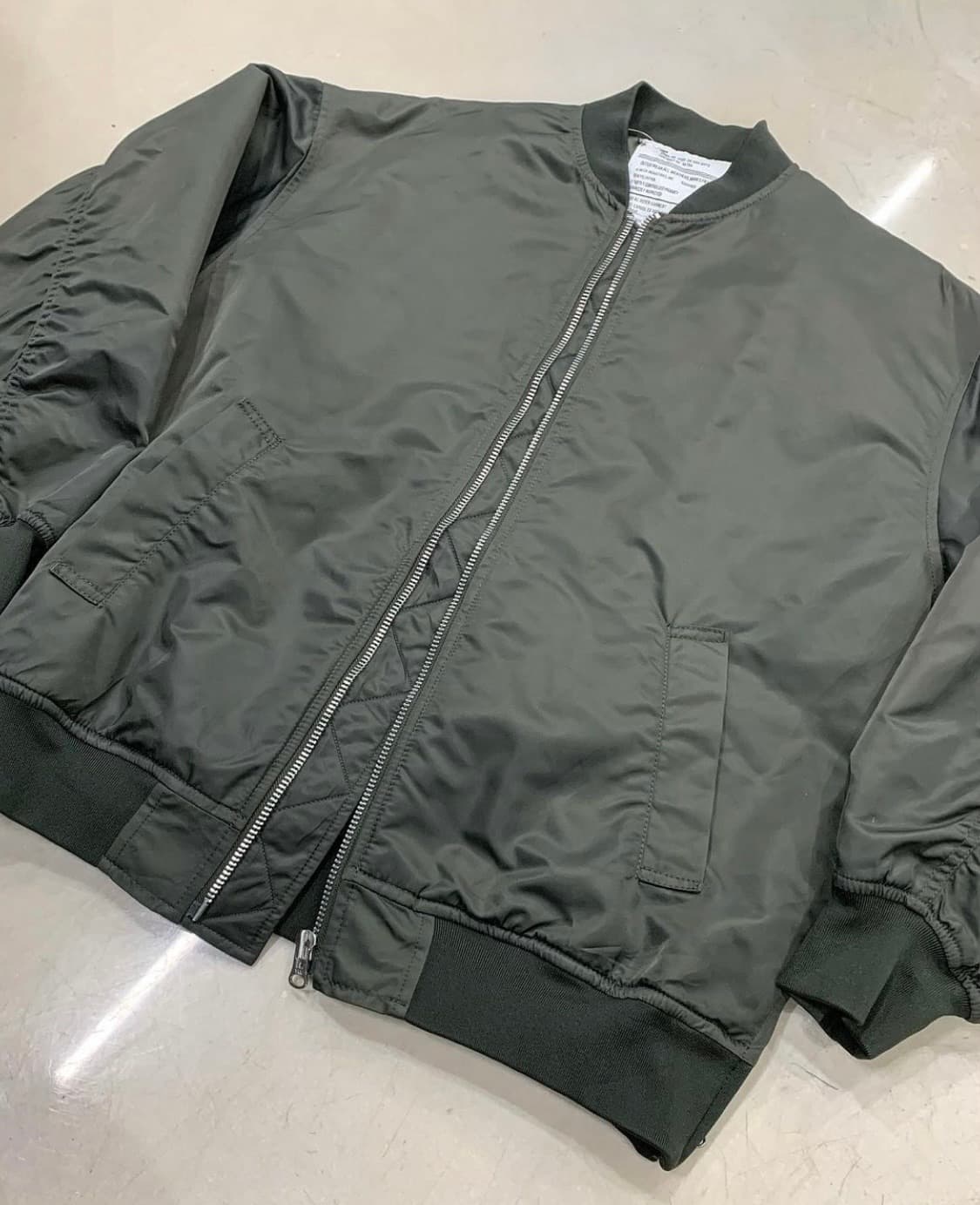 Sorona 나일론 사이드 지퍼 디테일 ma-1 재킷 상품이미지2