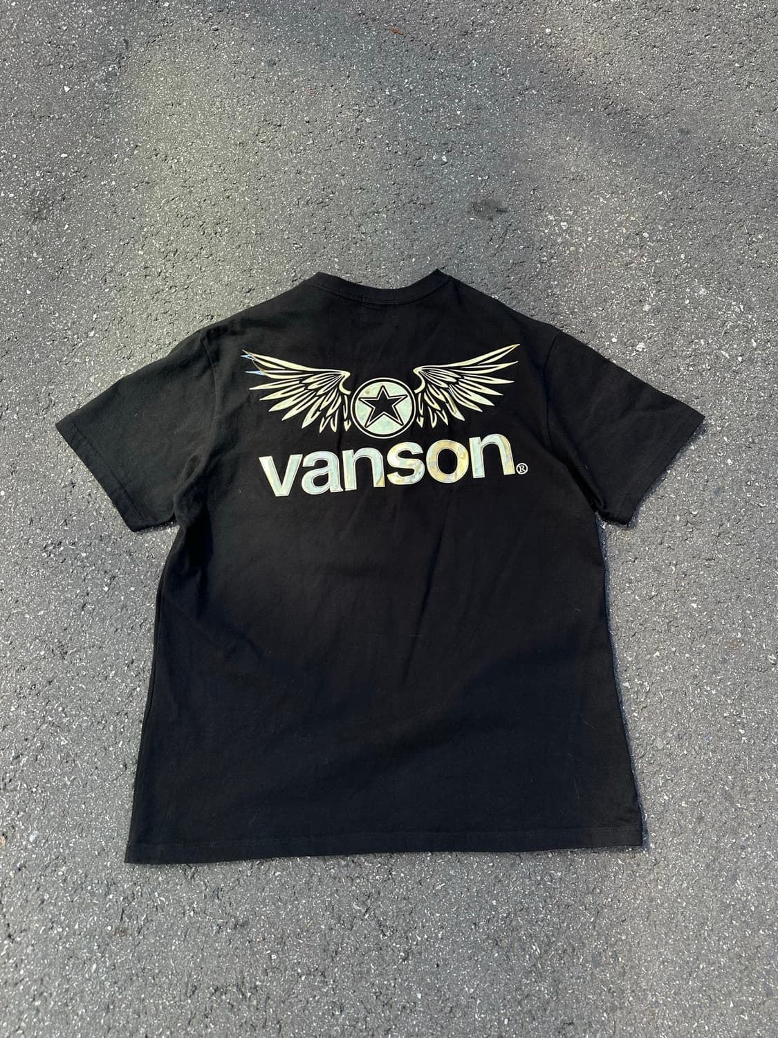 [밴슨] •Vanson Foaming Print Wing Tee 상품이미지1