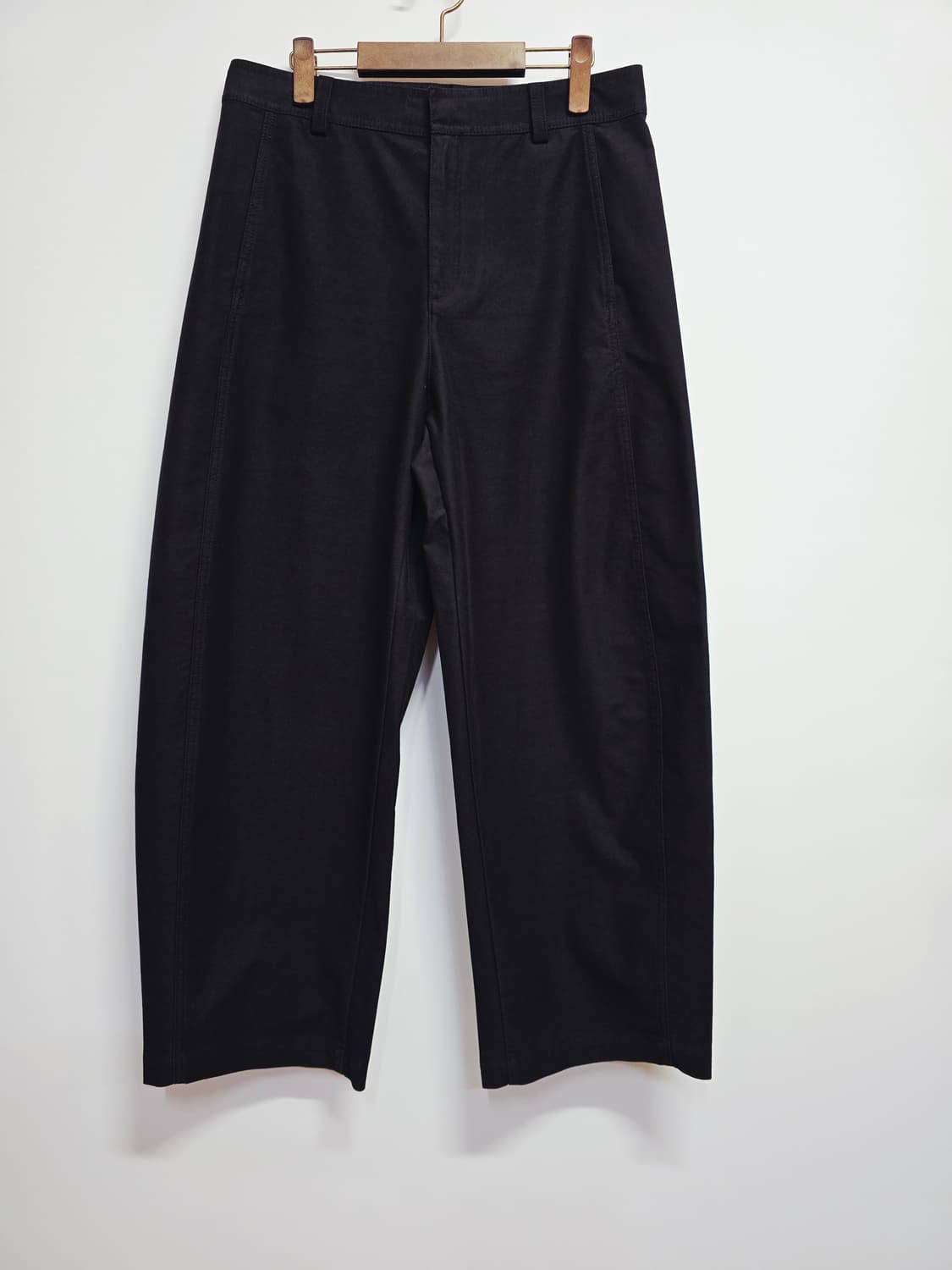 유니클로 블랙 와이드 면바지 팬츠 상품이미지1