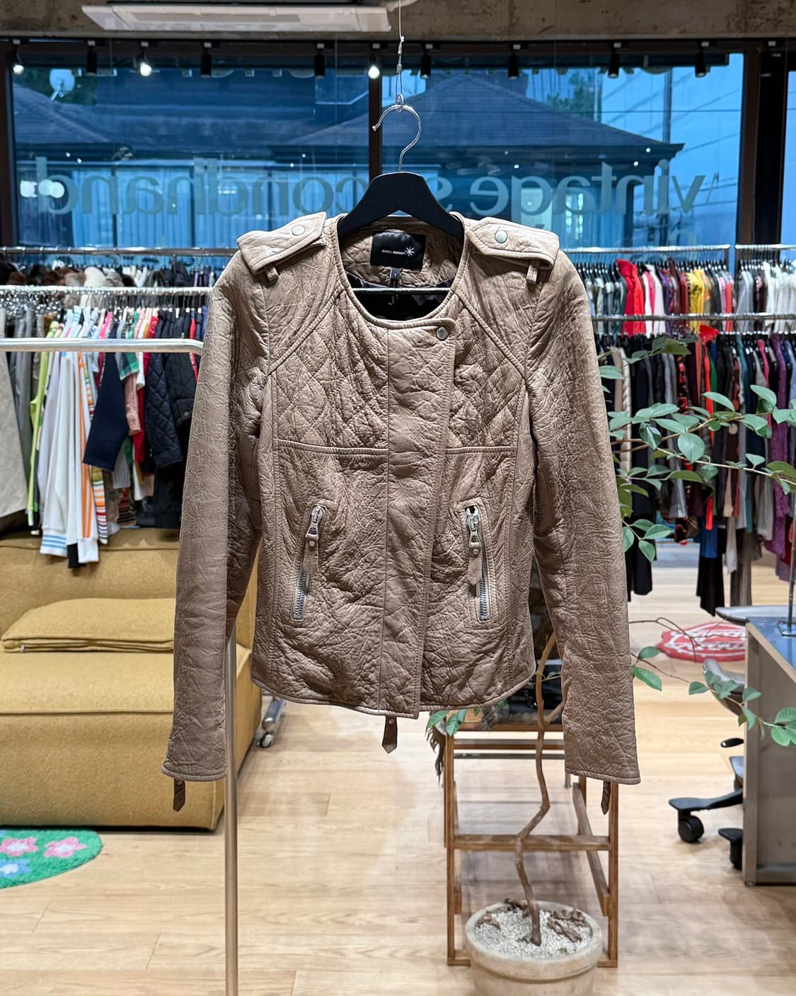 이자벨마랑 브라운 램스킨 레더 자켓  상품이미지1