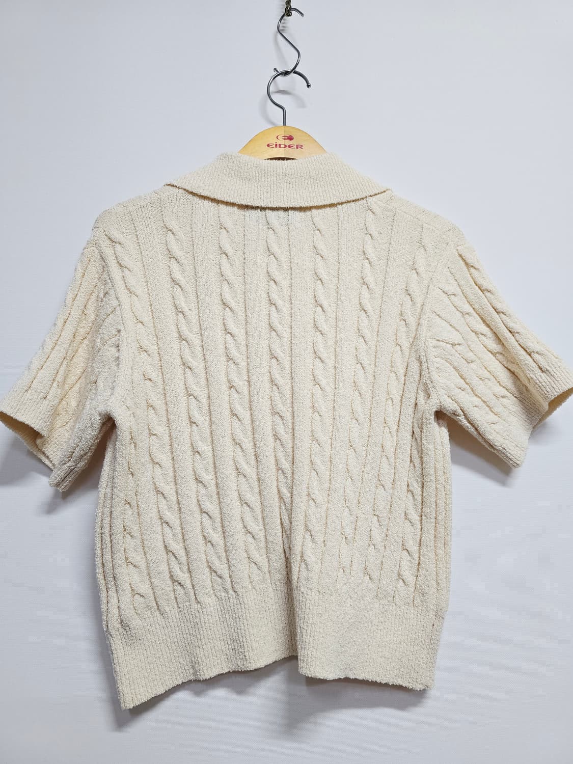 rolarola 꽈배기 반팔 니트 아이보리 상품이미지5