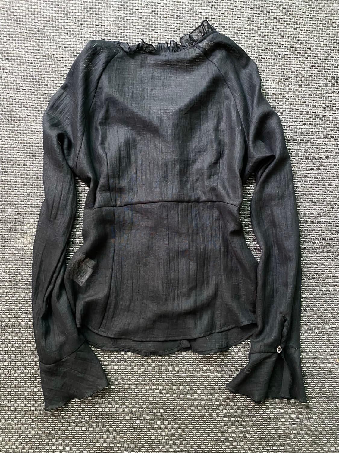 [DESVISIO]2000s Gothic Frill Detail Blac 상품이미지5