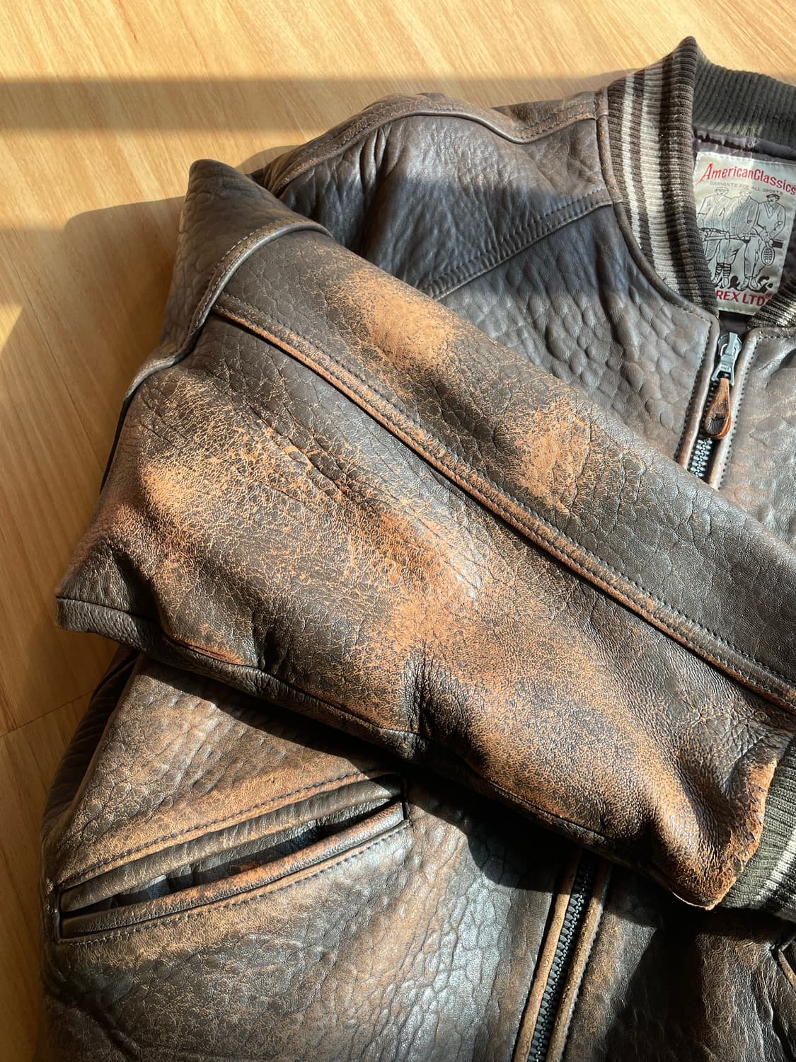 90’s 아비렉스 아이콘 레더자켓 상품이미지5