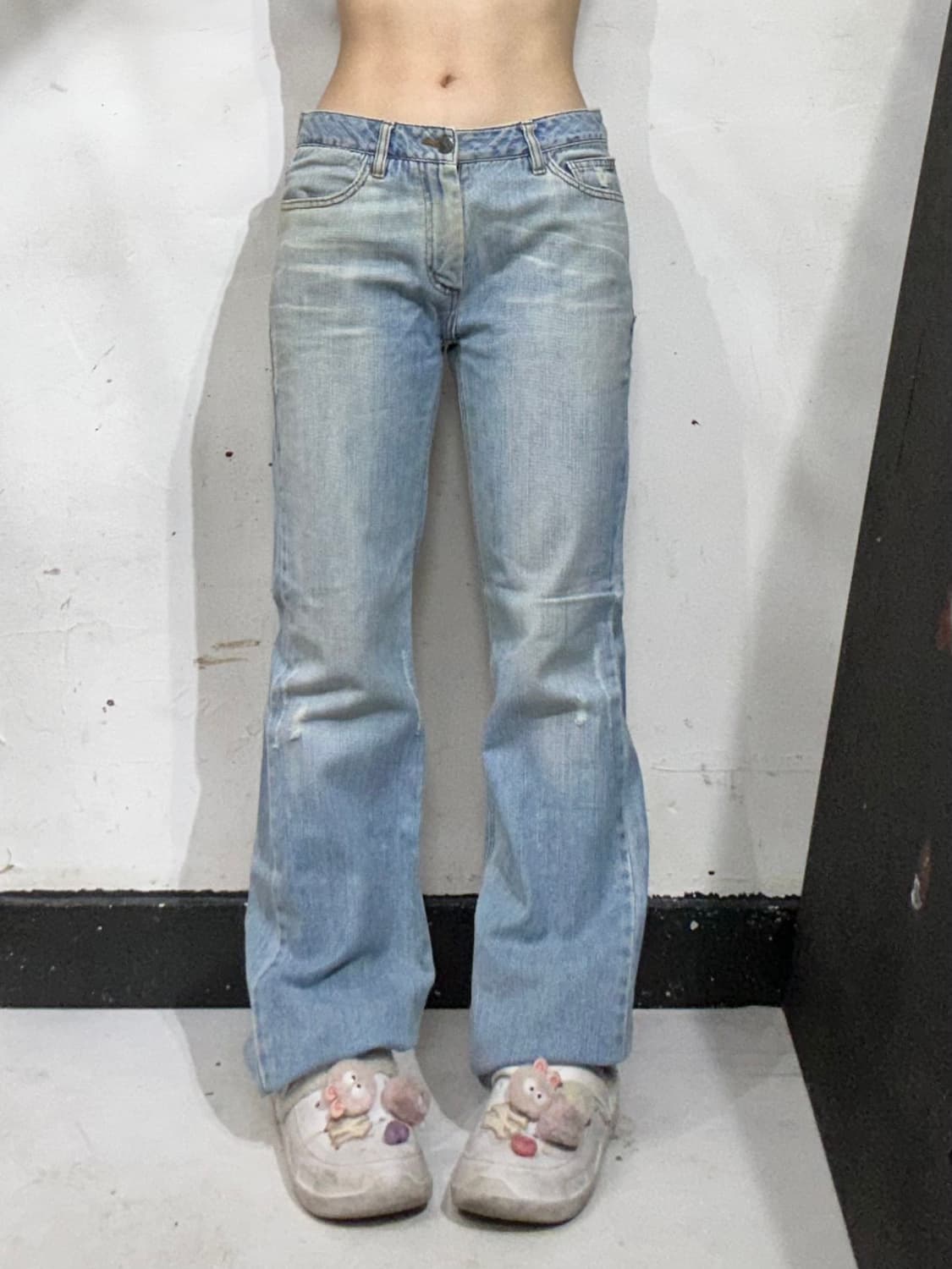 CK 캘빈 클라인 부츠컷 와이드 연청 데님 팬츠 청바지  상품이미지2