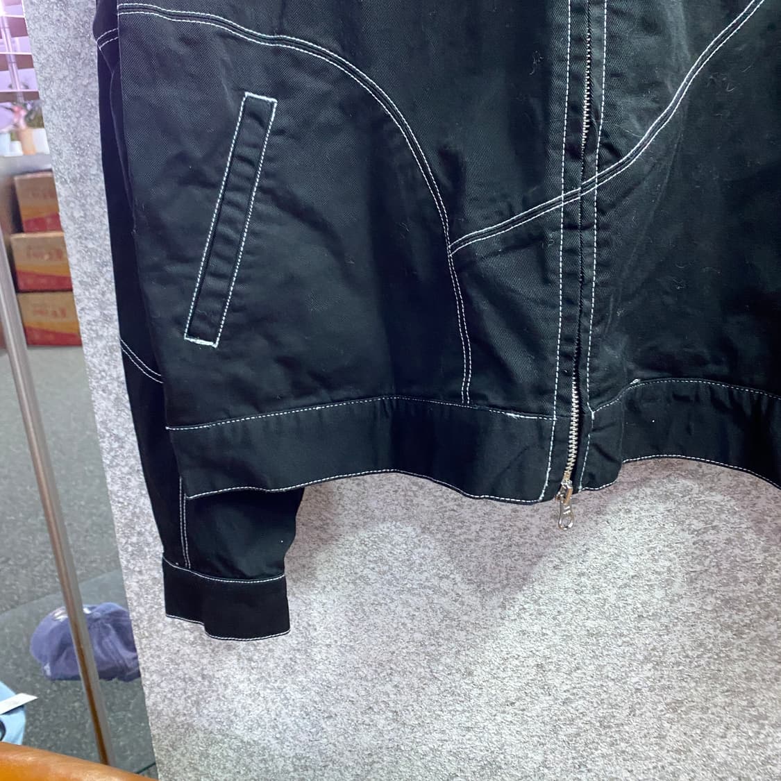 노매뉴얼 스티치 워크 블랙 자켓 B4528 상품이미지4