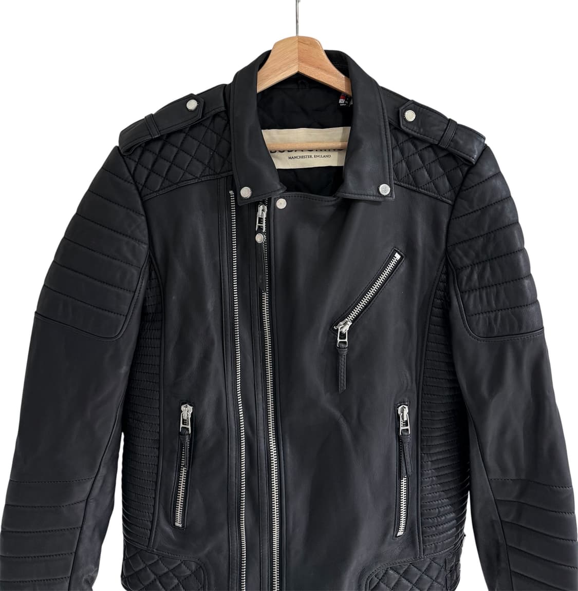 보다스킨 케이마이클 쉽스킨 바이커 레더 자켓 상품이미지4