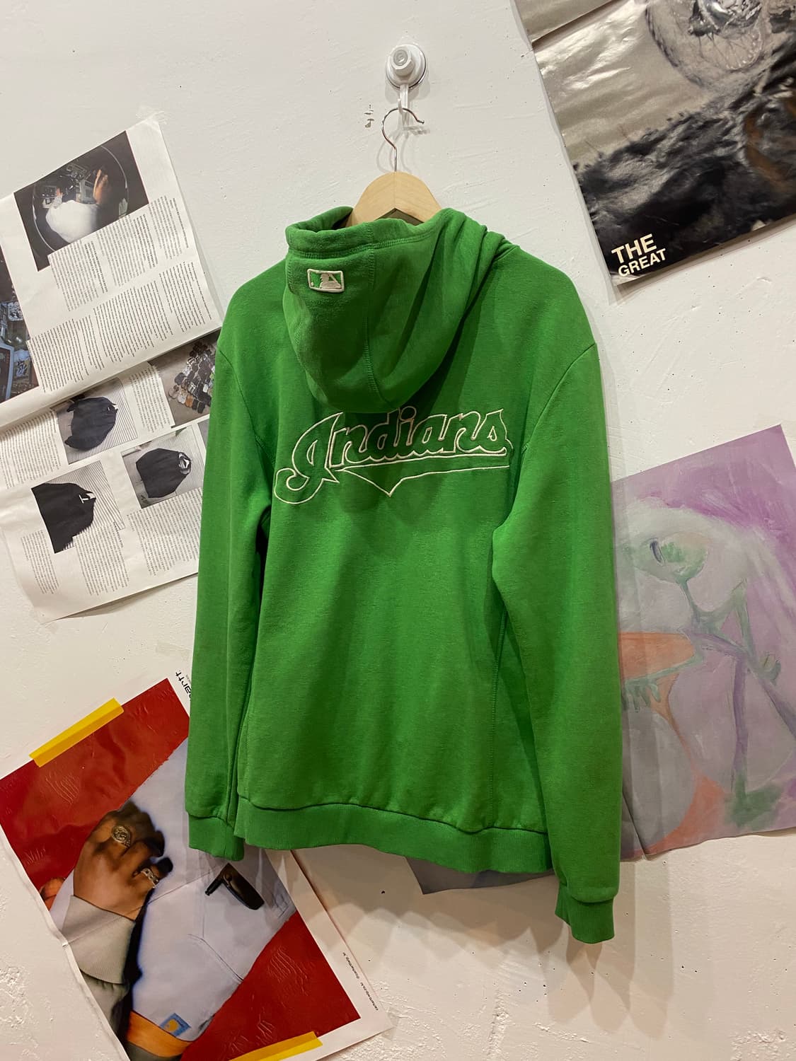 MLB 클리블랜드 인디언스 후드 그린 110 상품이미지3