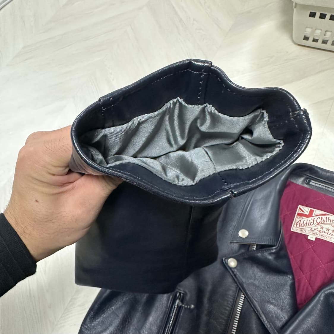 어딕트 클로즈 ad02 46  다크블루 호스하이드 상품이미지3