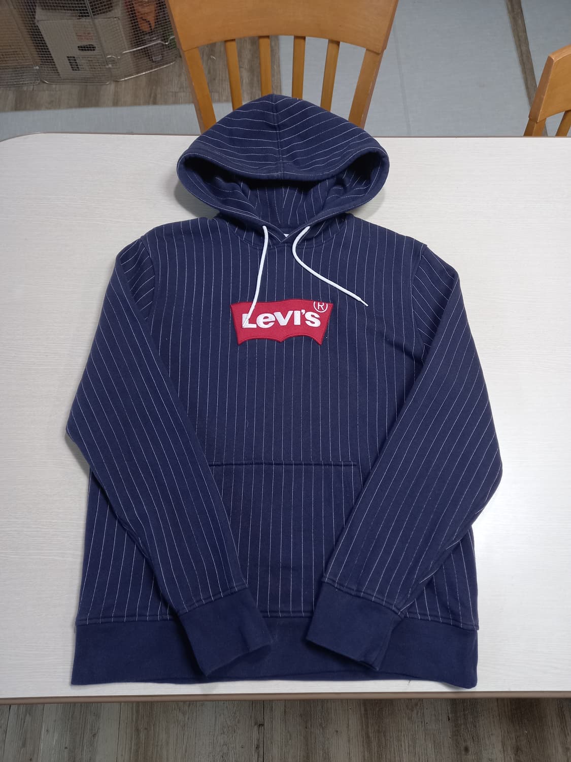 L100-XL105 새상품 리바이스 후드티 네이비 L-691 상품이미지3