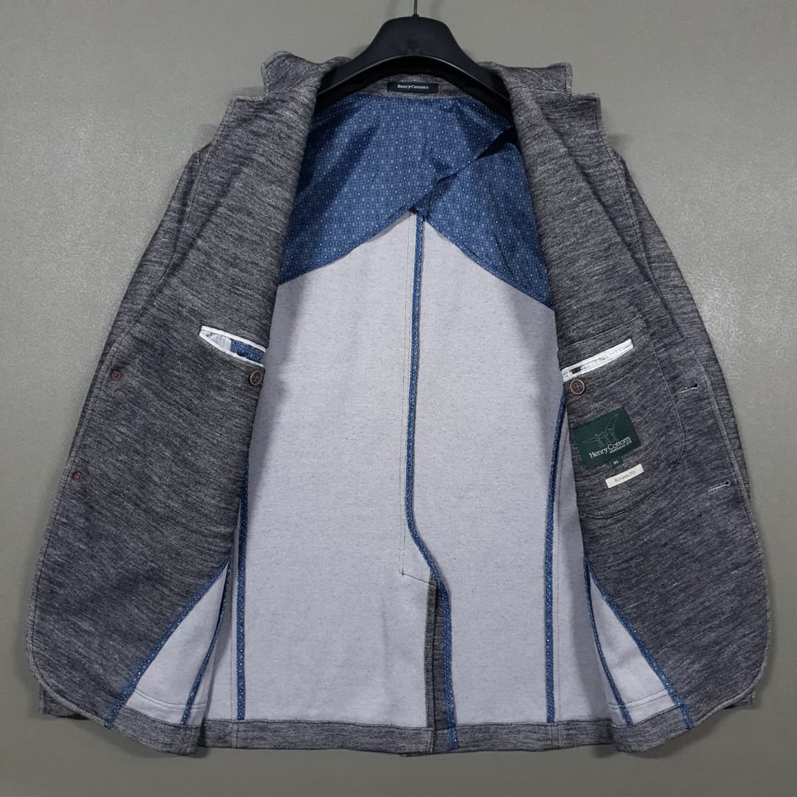 95)헨리코튼 클래식 테이스트 싱글 버튼 저지 블레이저 자켓 그레이 상품이미지7