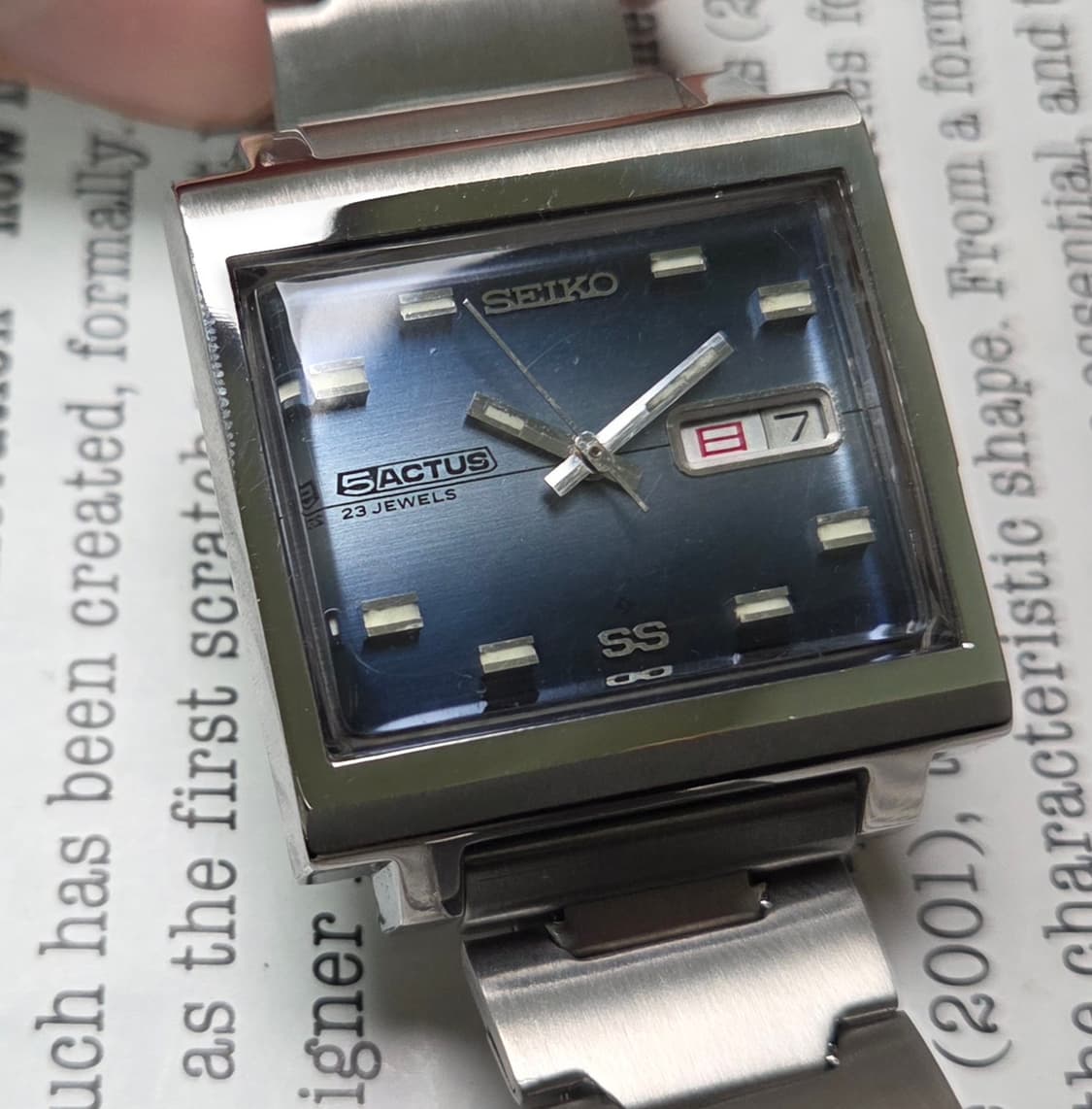 레어] 빈티지 세이코 액투스SS 테레비 블루 그라데이션 한자 데이데이트  상품이미지8