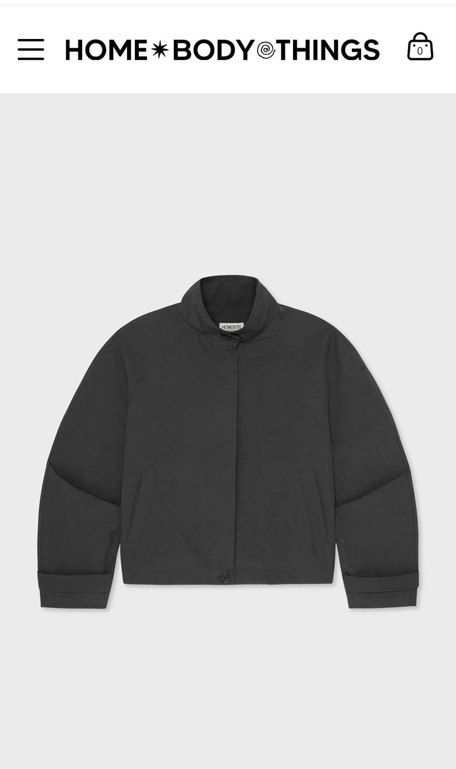 홈바디띵즈 Stand Collar Jacket (CHARCOAL) 상품이미지3