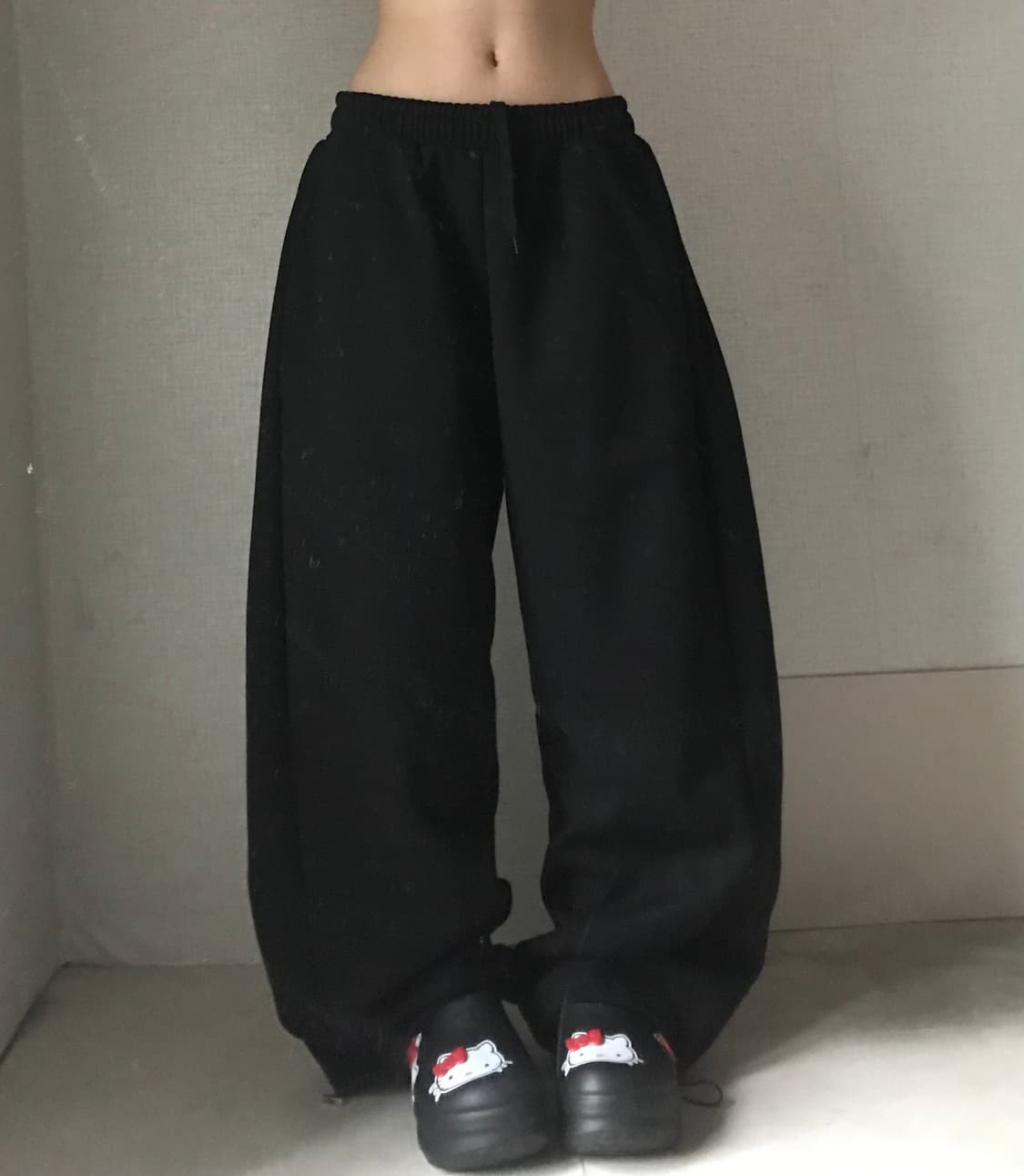 빈티지 블랙 스웨트 트레이닝팬츠 상품이미지1