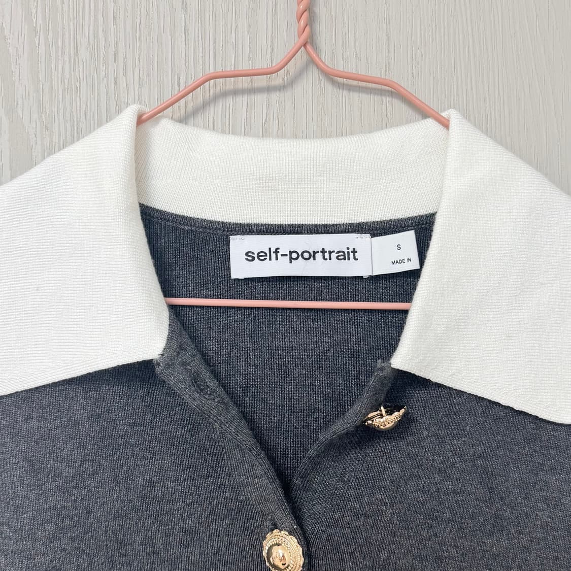 (s) 셀프포트레이트 배색 가디건 상품이미지2