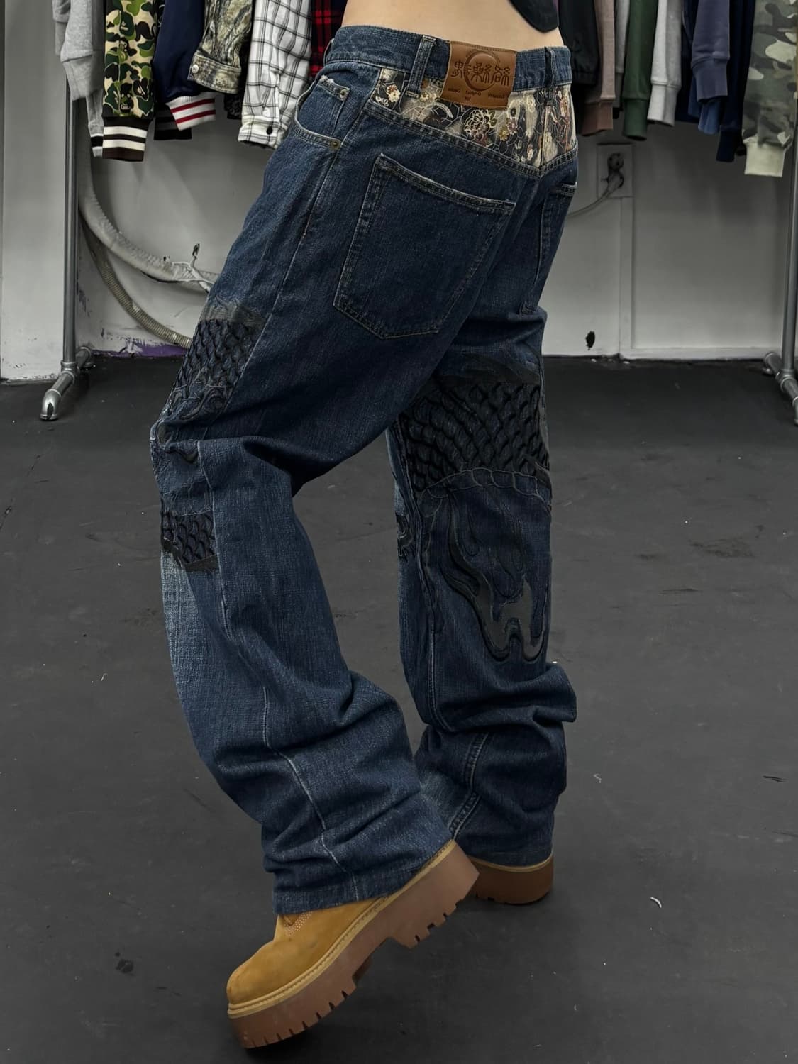 카라쿠리 타마시 오리엔탈 드래곤 데님팬츠 상품이미지4