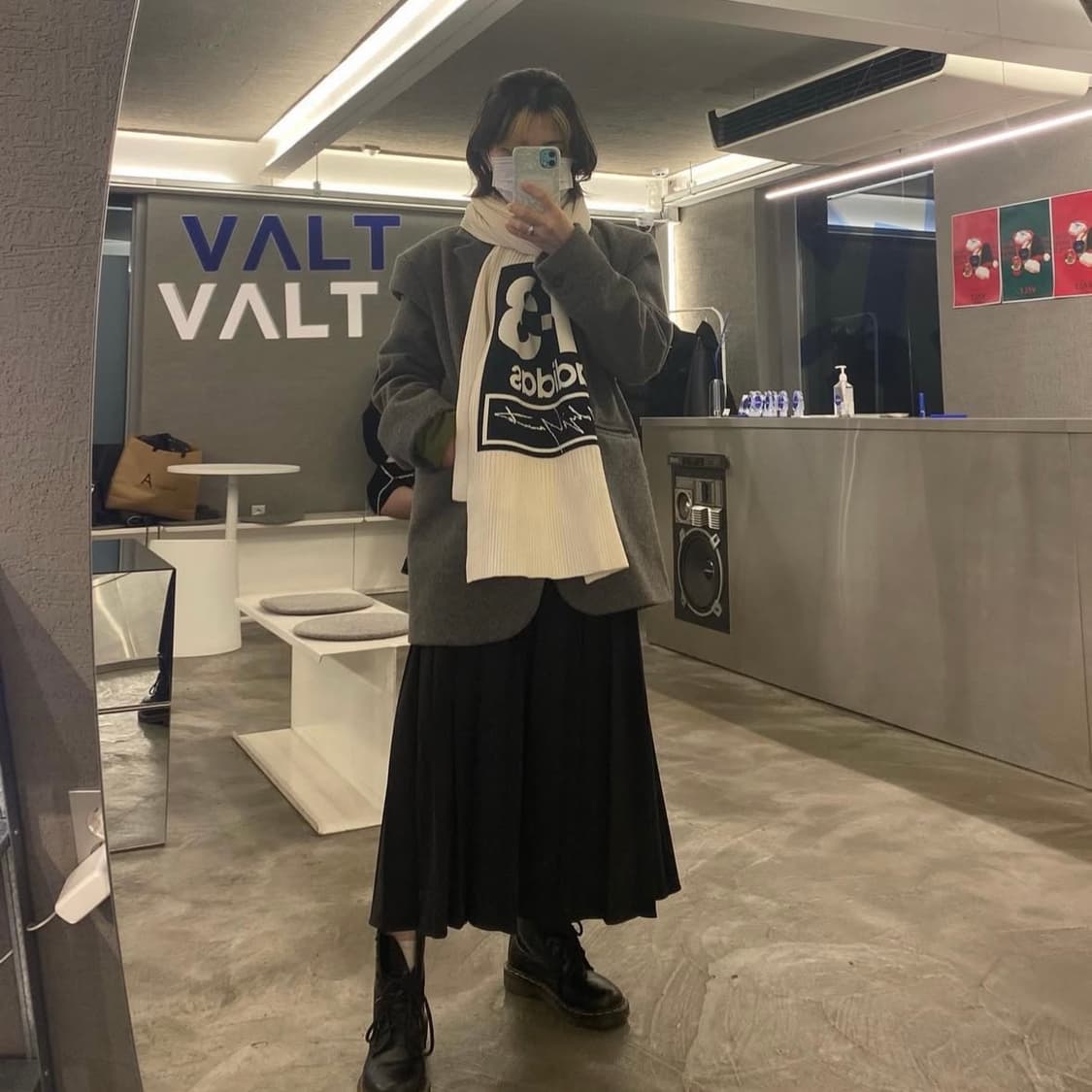 Y-3 요지 야마모토 남녀공용 울 머플러 목도리 아이보리  상품이미지6