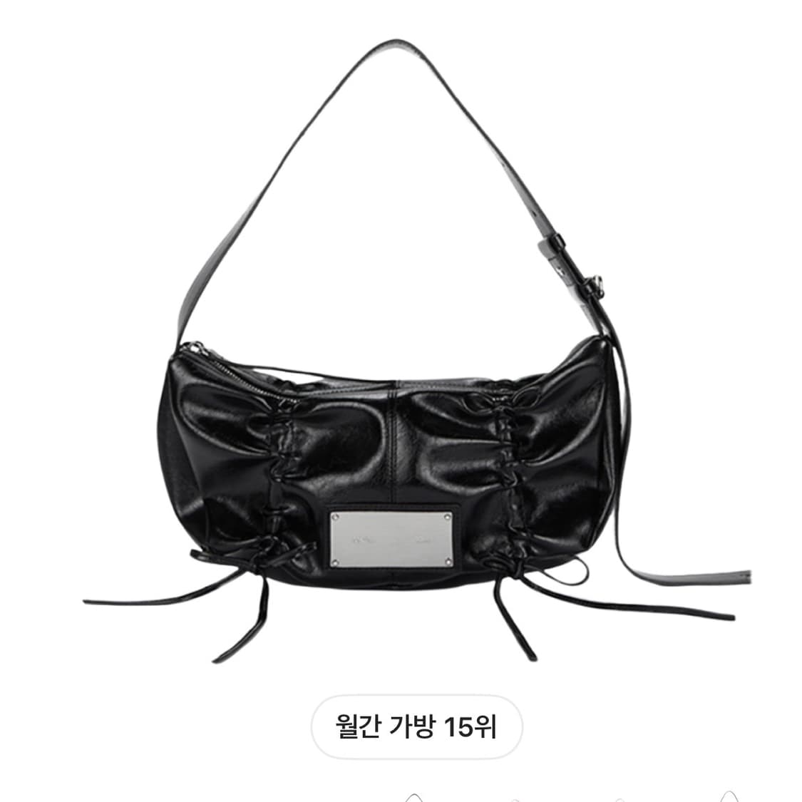 마뗑킴 하프 셔링 리본 라운드백 블랙 상품이미지1