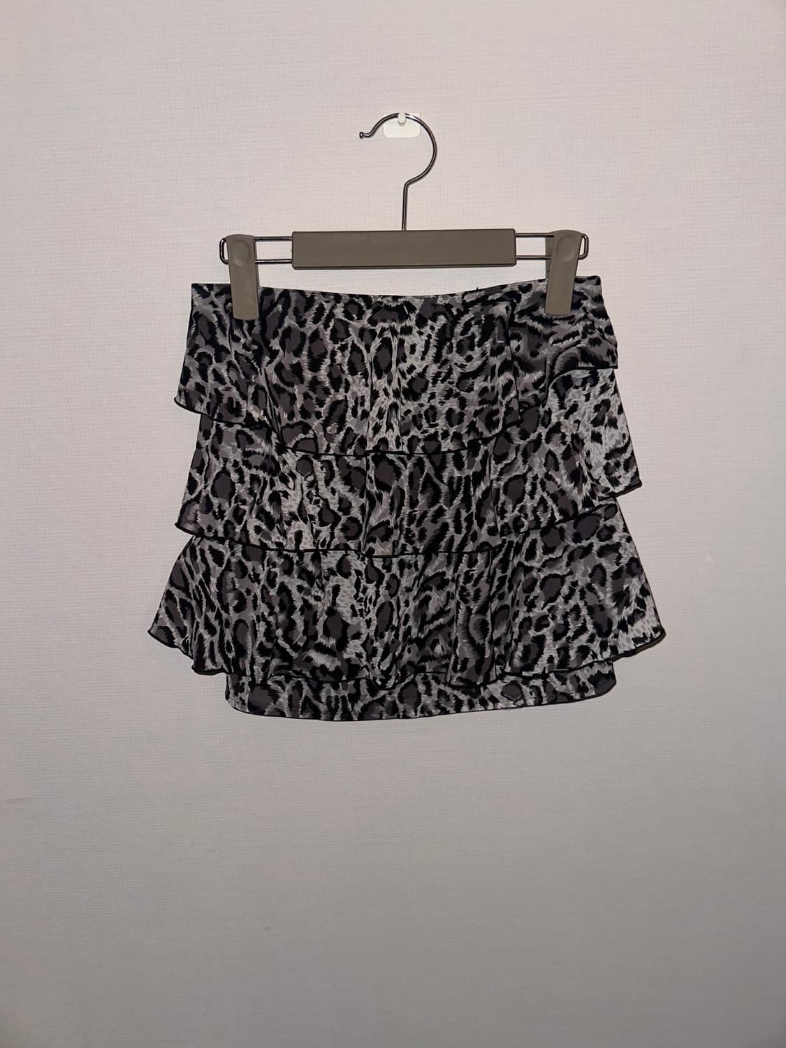 갸루 프릴 호피 미니 스커트 상품이미지1