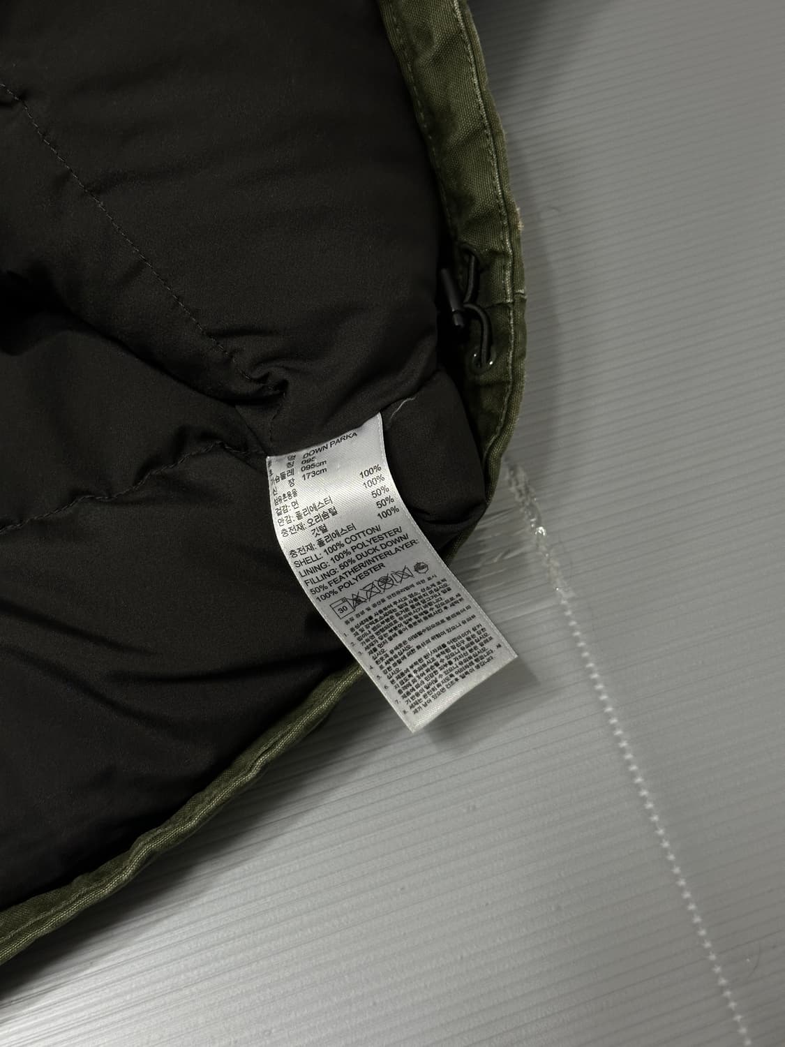 아디다스 밀리터리 덕다운 패딩 야상 카키 95 상품이미지5