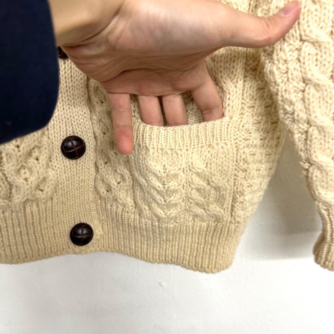 아란 케이블 니트 가디건 상품이미지4