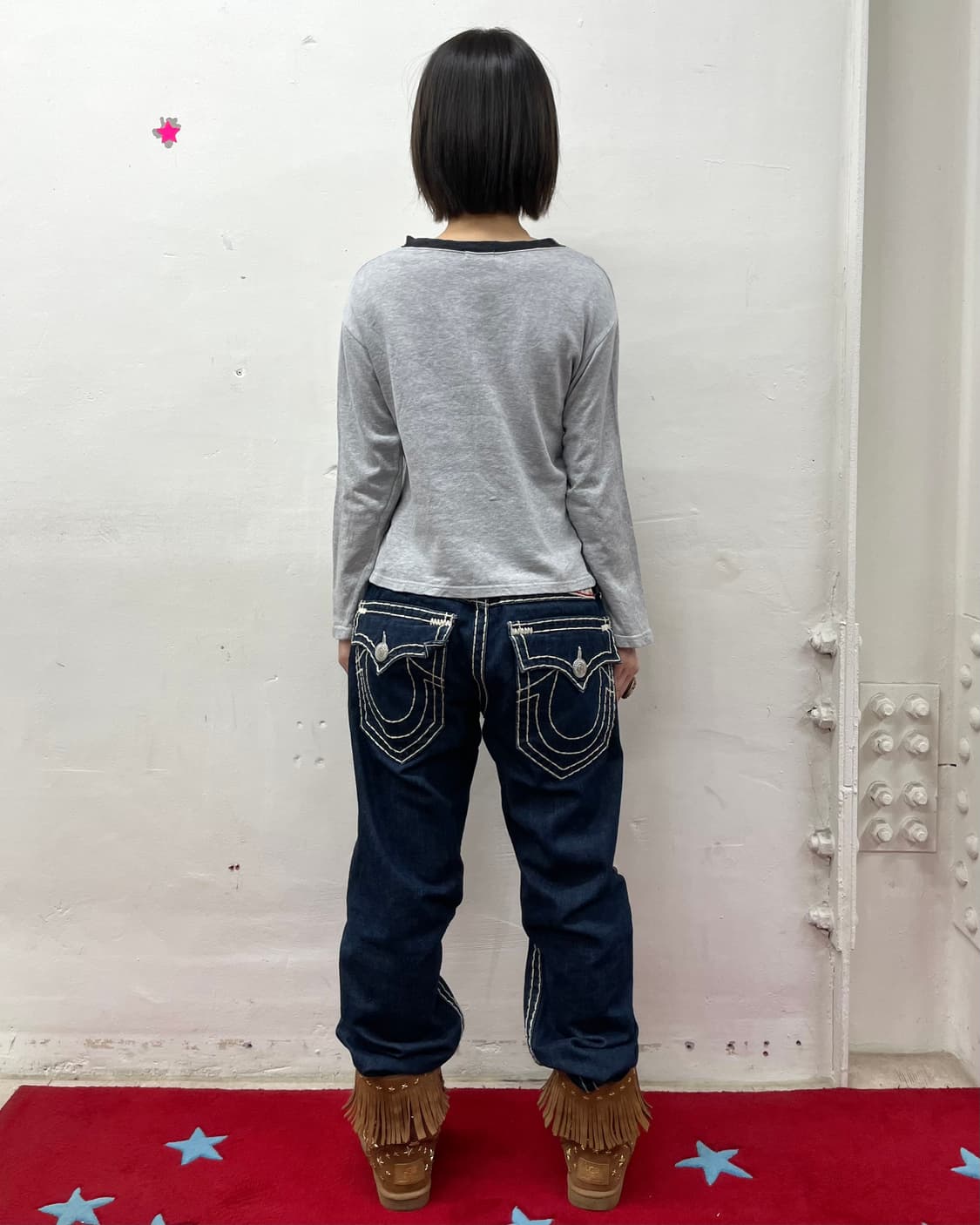 Skull Heart Grey Long Sleeve 상품이미지5