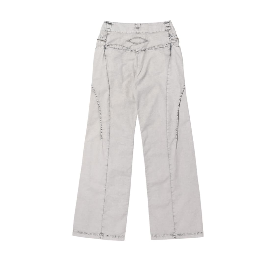 미스치프 블리치드 핀턱 팬츠 블리치드 그레이 M 상품이미지2