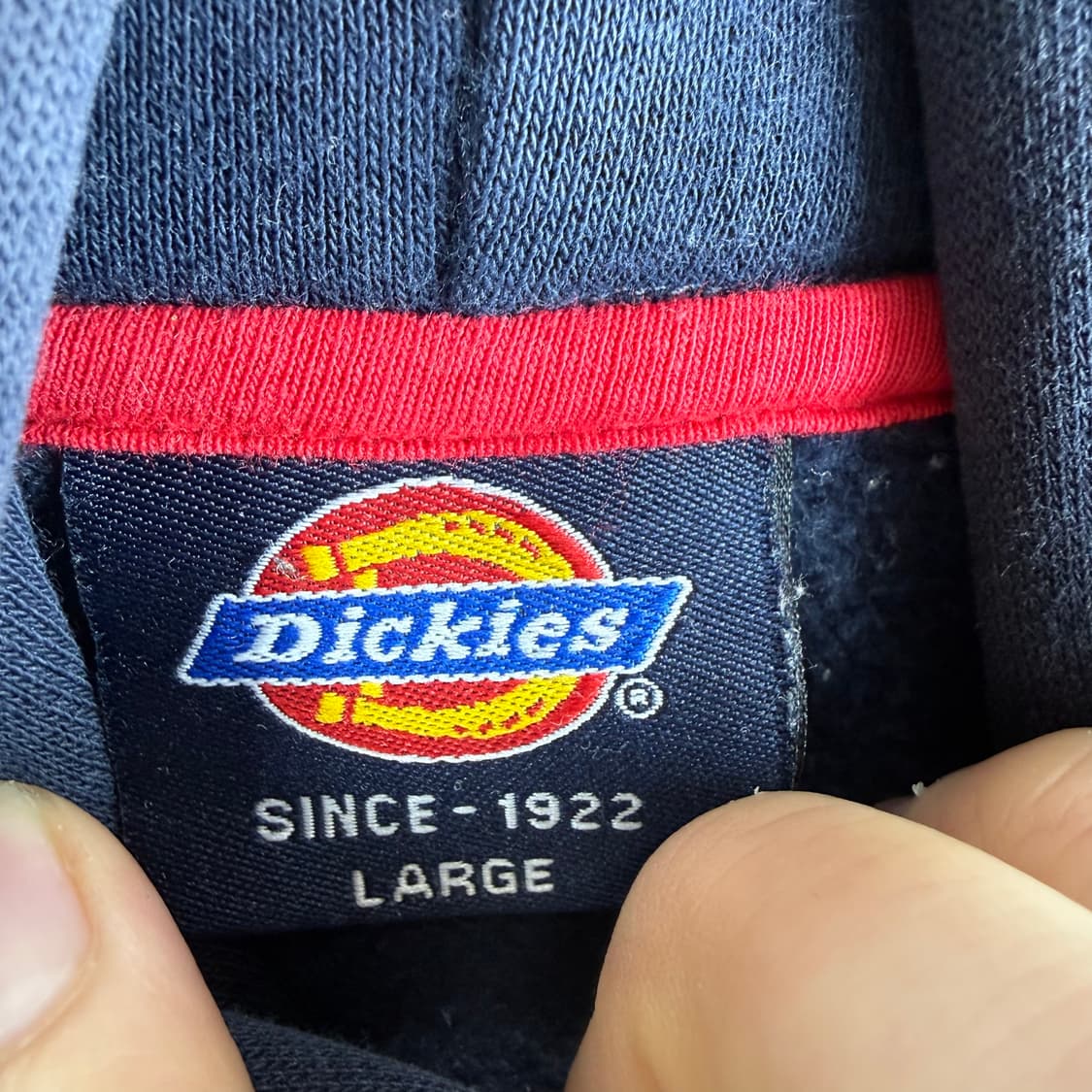 L) 디키즈 벨벳로고 후드 티 네이비 상품이미지3