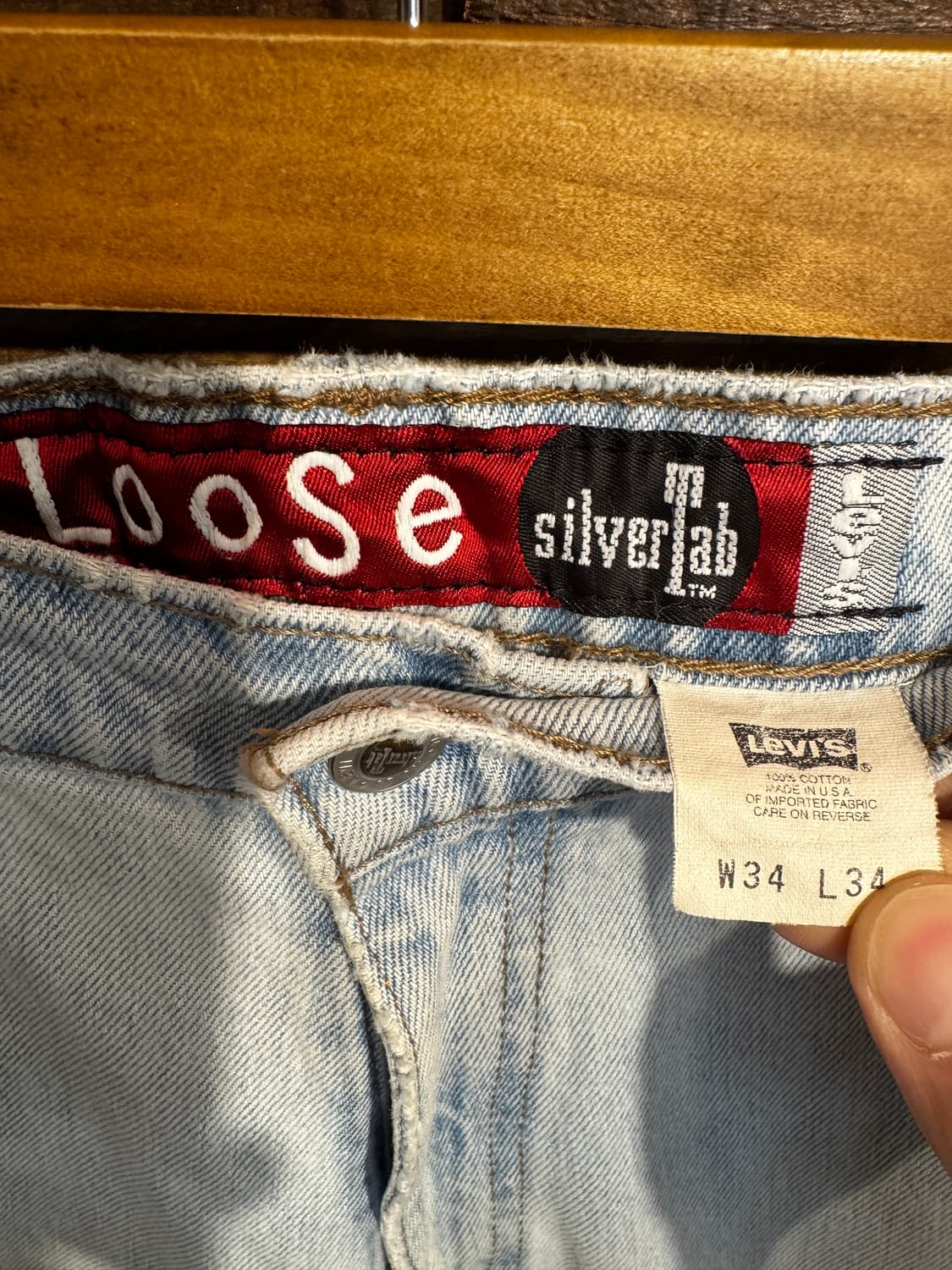90s usa made levis silvertab denim pants 상품이미지4