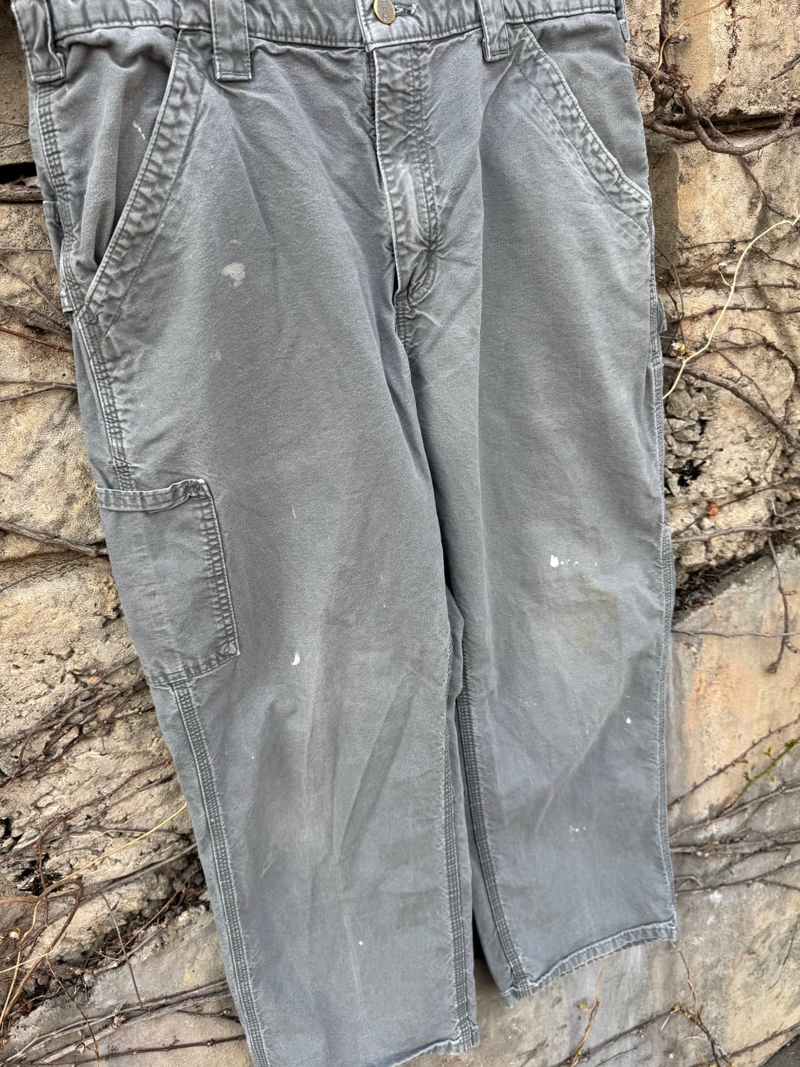 00s 칼하트 빈티지 b151 fat 큰가죽탭 카펜터 싱글니 워크 팬츠 상품이미지4