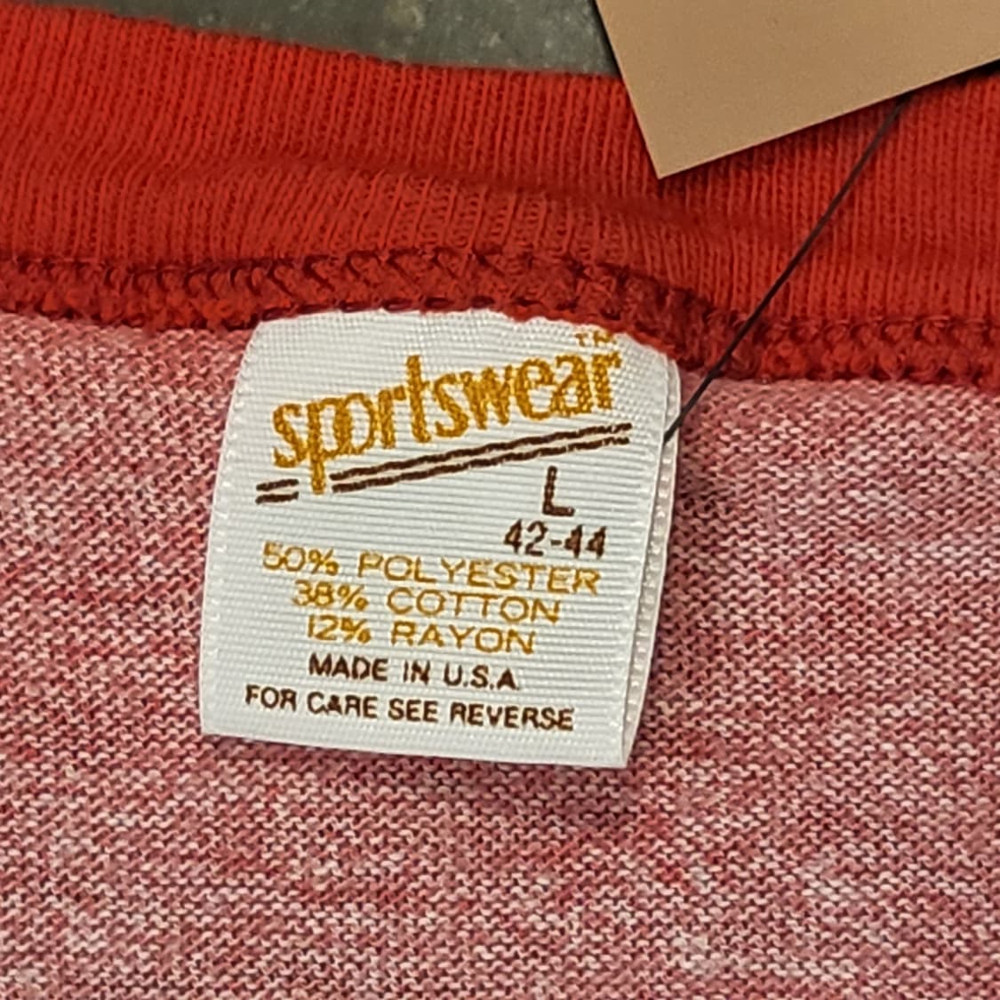 80s Made in USA 싱글스티치 링거티 반팔 티셔츠 상품이미지5