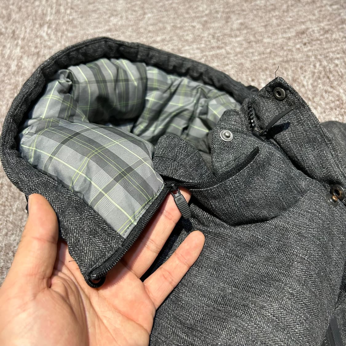 S) 나이키 550 구스다운 패딩 점퍼 모자 탈부착 상품이미지9