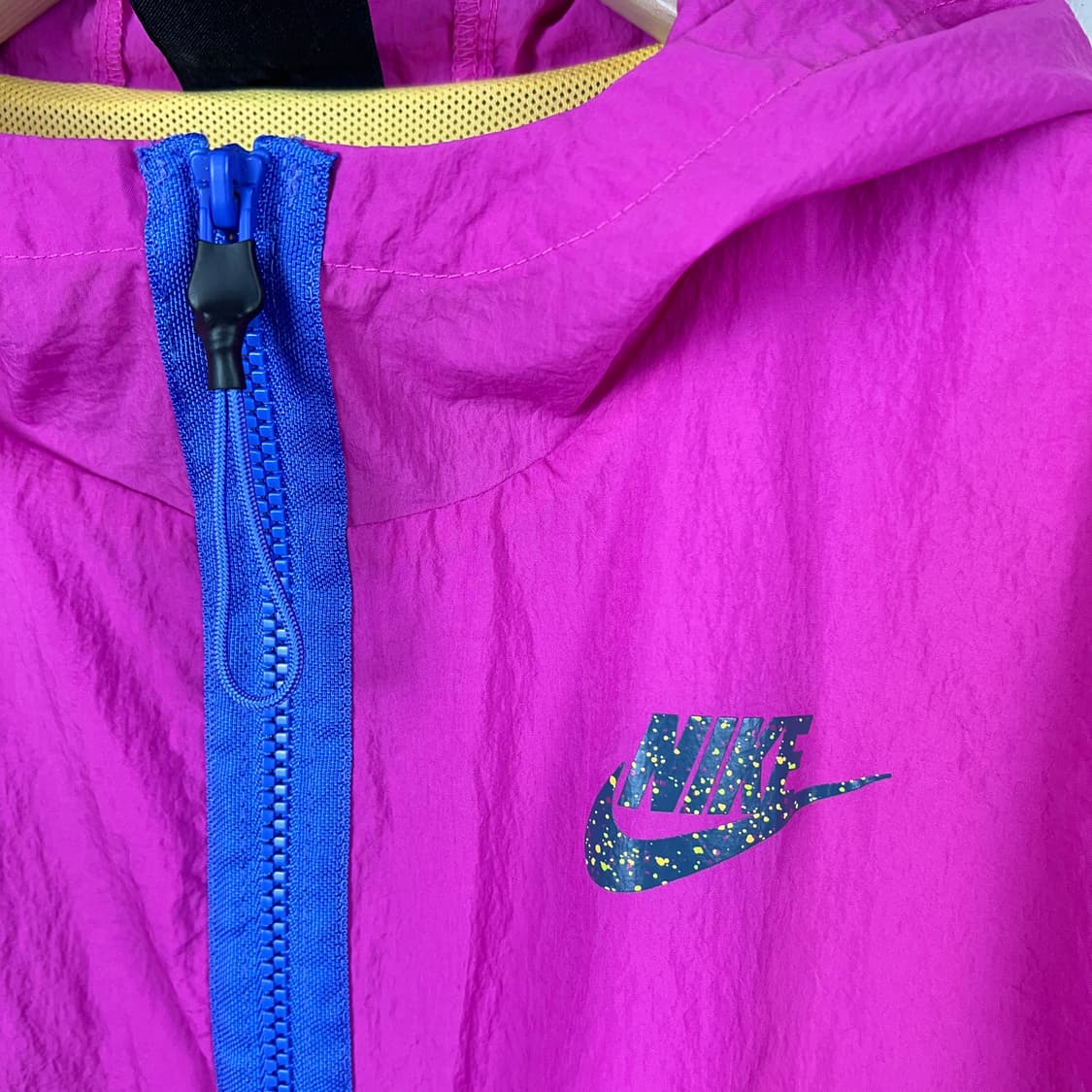 나이키 여성 아이콘크러쉬 우븐 재킷 핑크/옐로우 M 상품이미지5