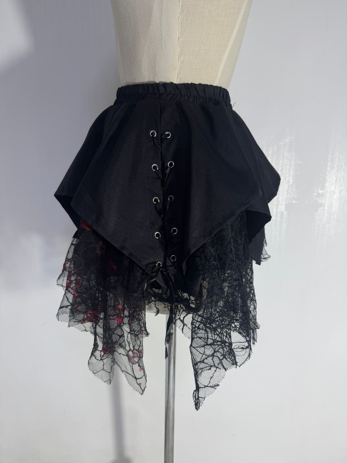 Acdc rag 스컬 스파이더웹 레이스 스커트 펑크 y2k 상품이미지3