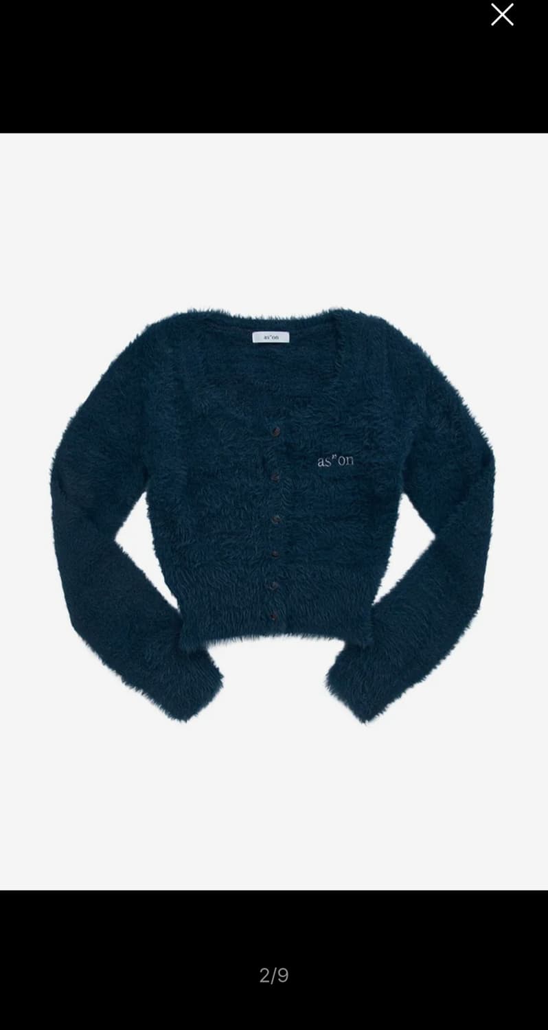 NIA HAIRY CARDIGAN / BLUE-GREEN 상품이미지2