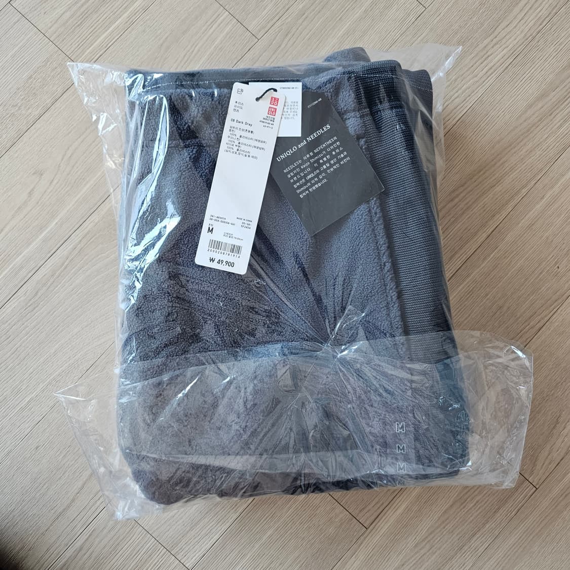 M 새제품 ) 유니클로 X 니들스 후리스 와이드팬츠 다크그레이 상품이미지2