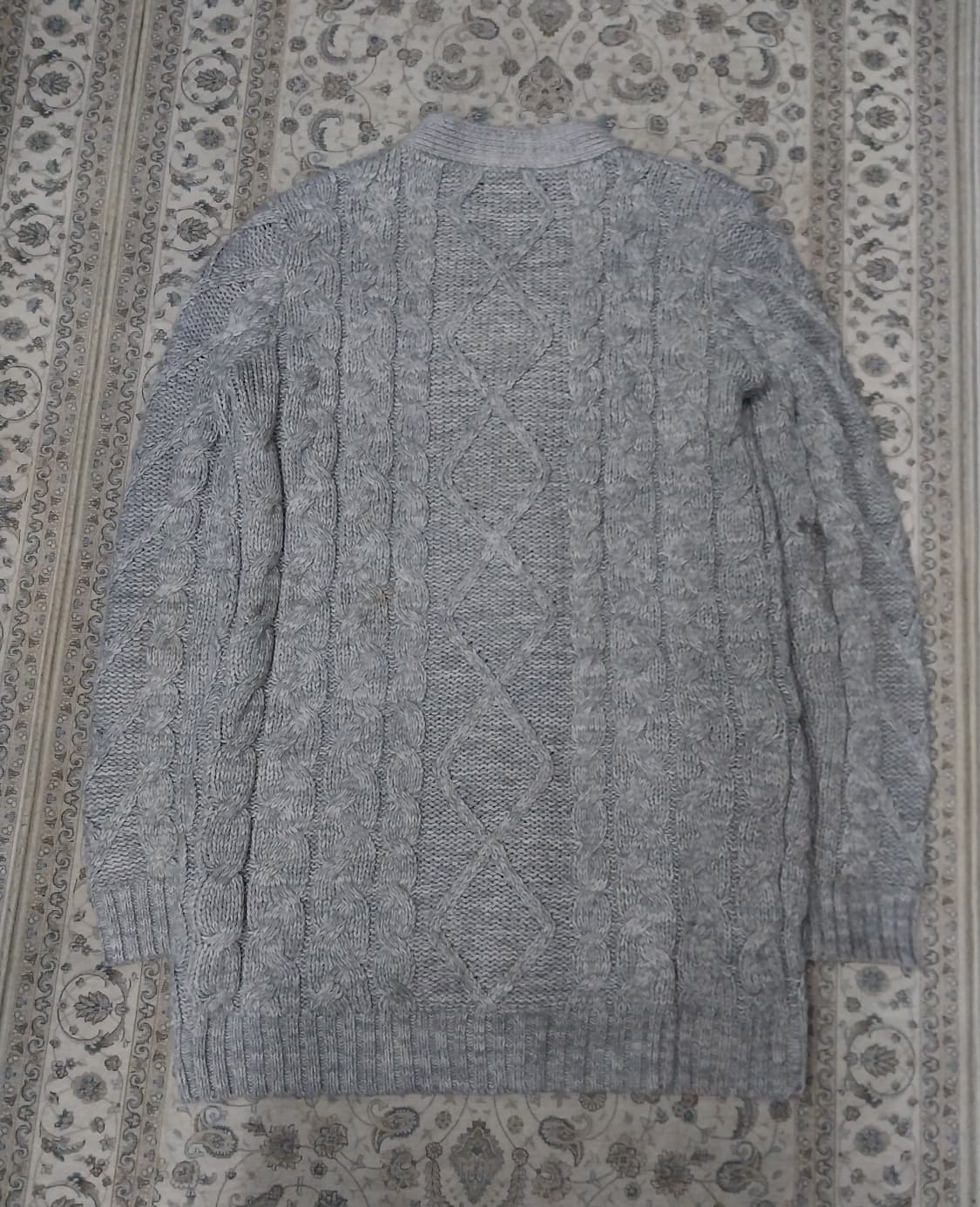 자라 맨 케이블 니트 롱 가디건 42 상품이미지2