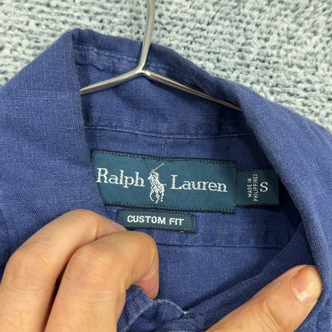 폴로 커스텀핏 린넨 네이비 셔츠 S  상품이미지4