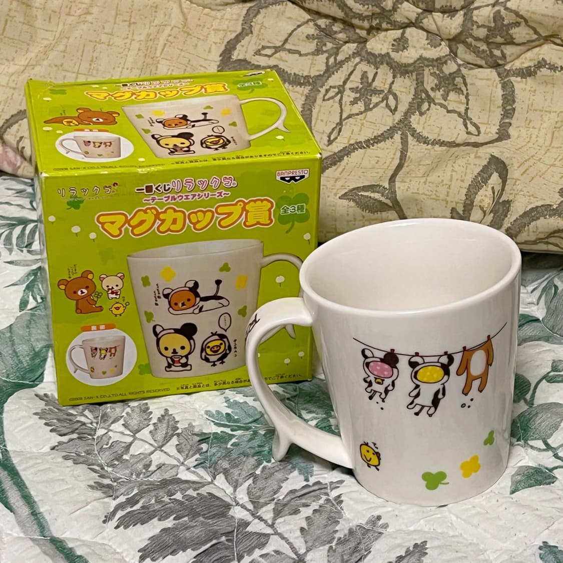 San-x 산엑스 고전 리락쿠마 코리락쿠마 한정 젖소 머그잔 상품이미지2