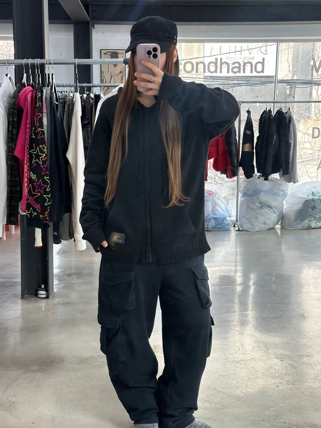 폴로진스 리브드 코튼 워시드후드집업  상품이미지2