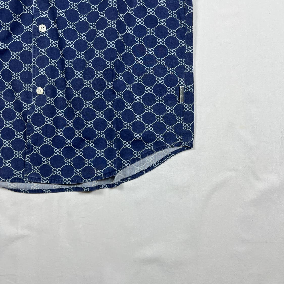 90’s 스투시 stussy 구찌 gg 패러디 ss 로고 반팔 셔츠 상품이미지4