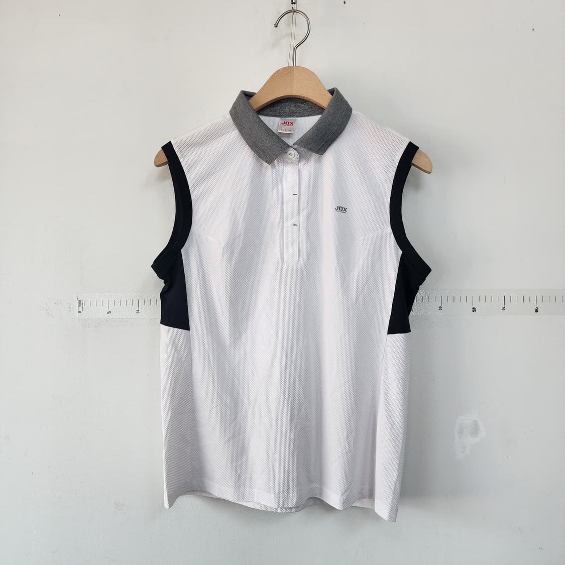 JDX 화이트 민소매 폴로티 상품이미지1