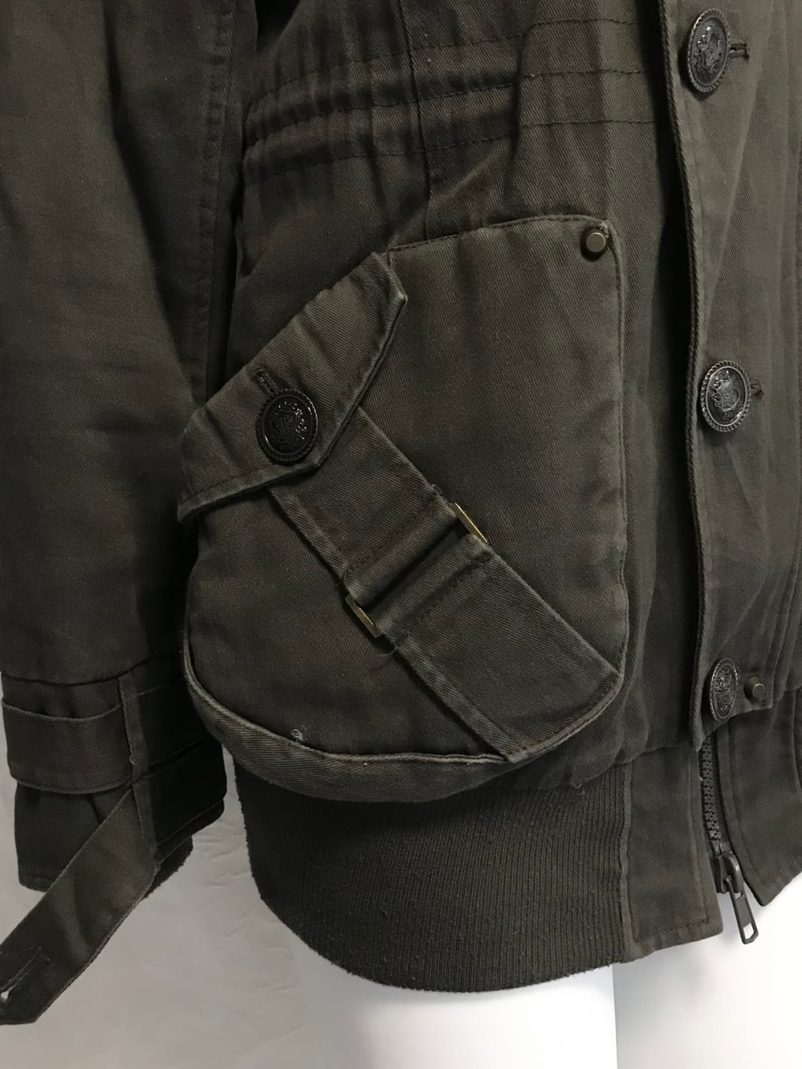 빈티지 00s y2k 라쿤퍼 후드 포켓 야상 점퍼 자켓 상품이미지4