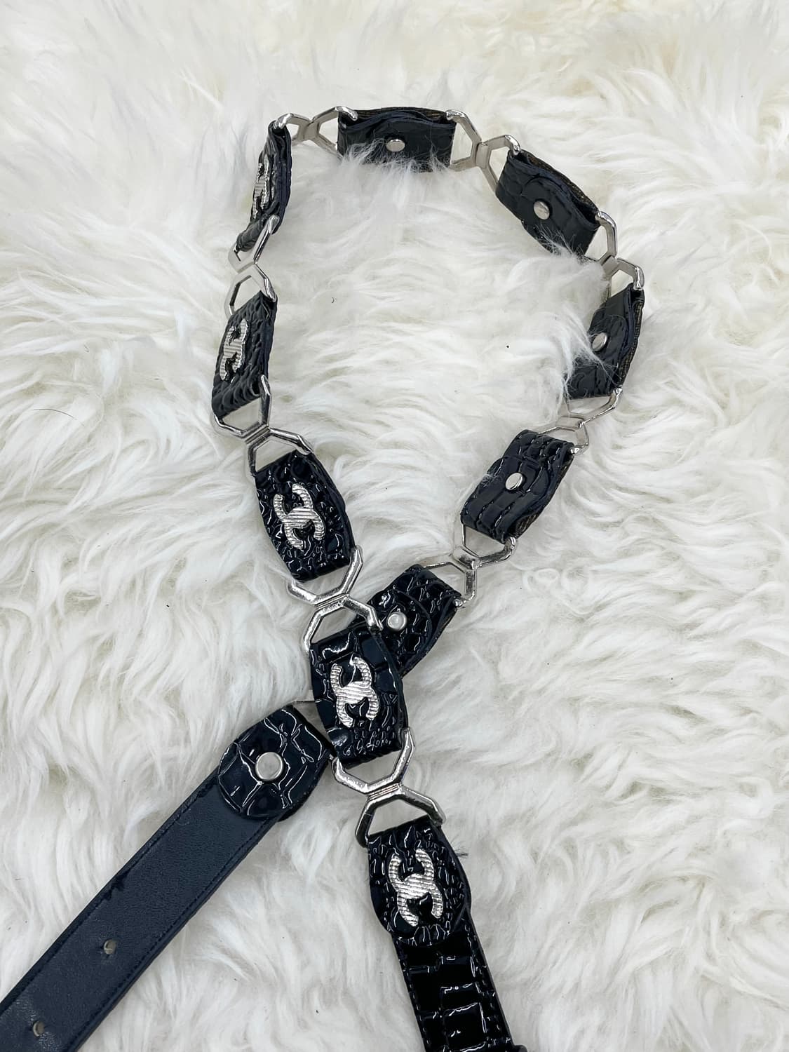 락시크 에나멜 체인 벨트 상품이미지7